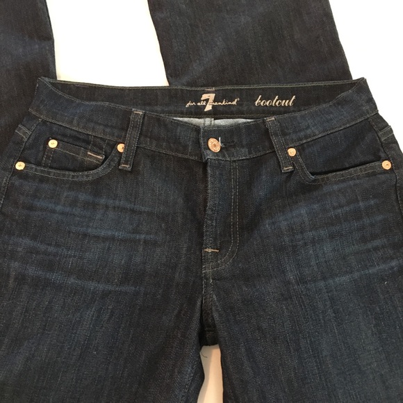 7FAM | Blue Denim Boot Cut Jeans size 27 - Picture 2 of 6